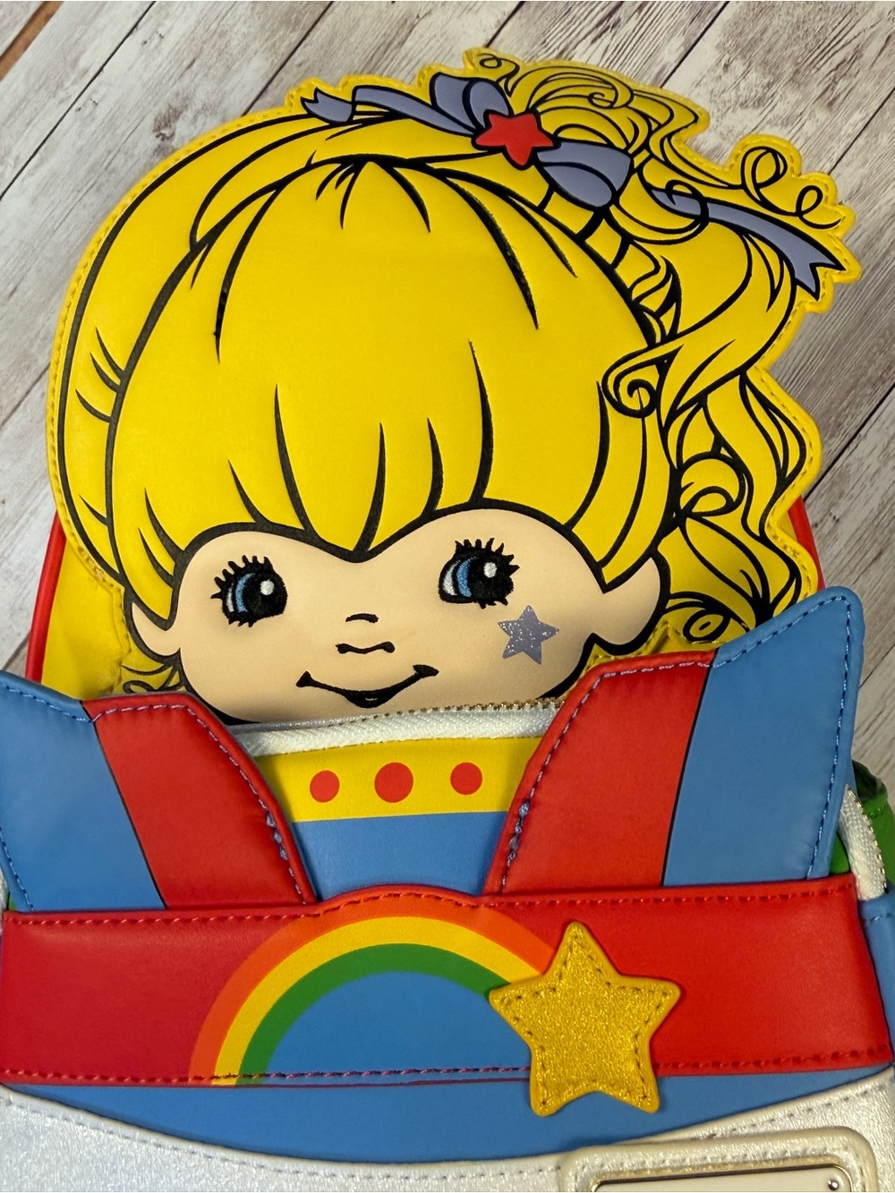 Loungefly Rainbow Brite Backpack by Rainbow - Yellow, Red, Blue, White - Picture 4 of 9